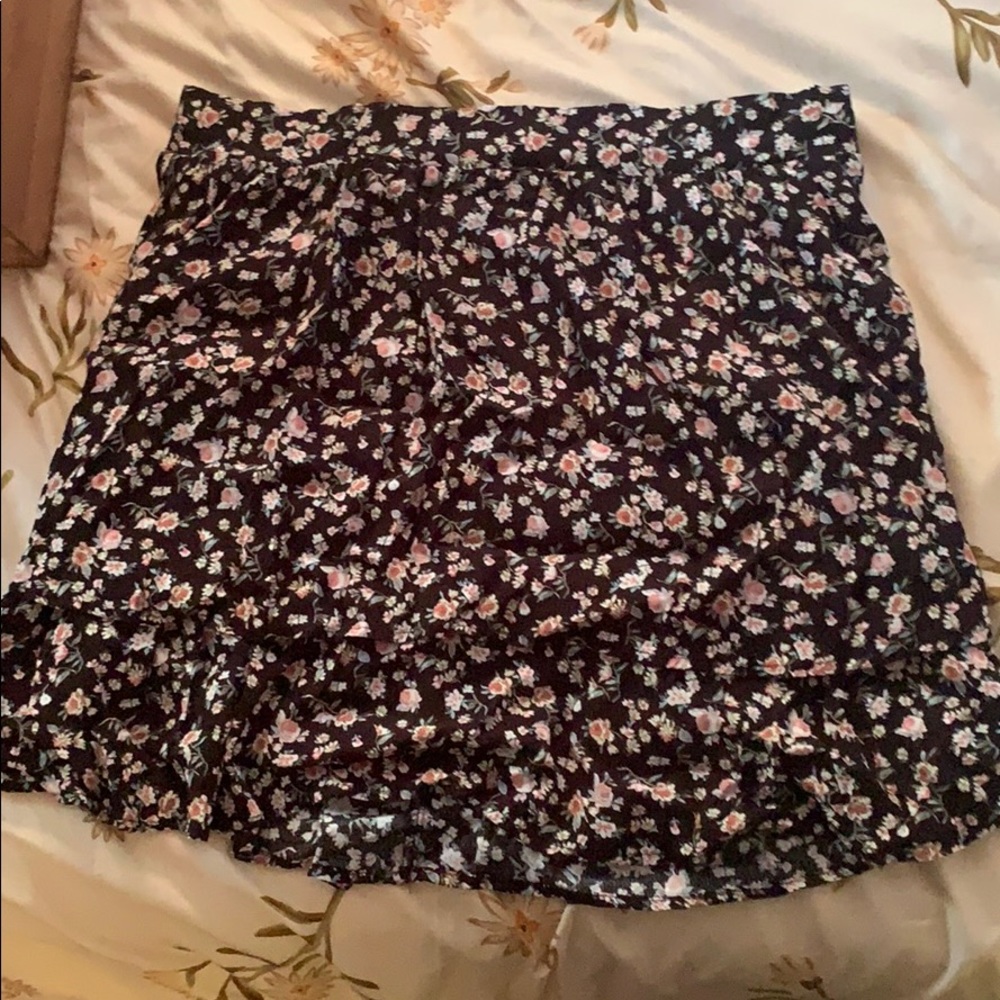 A floral skirt